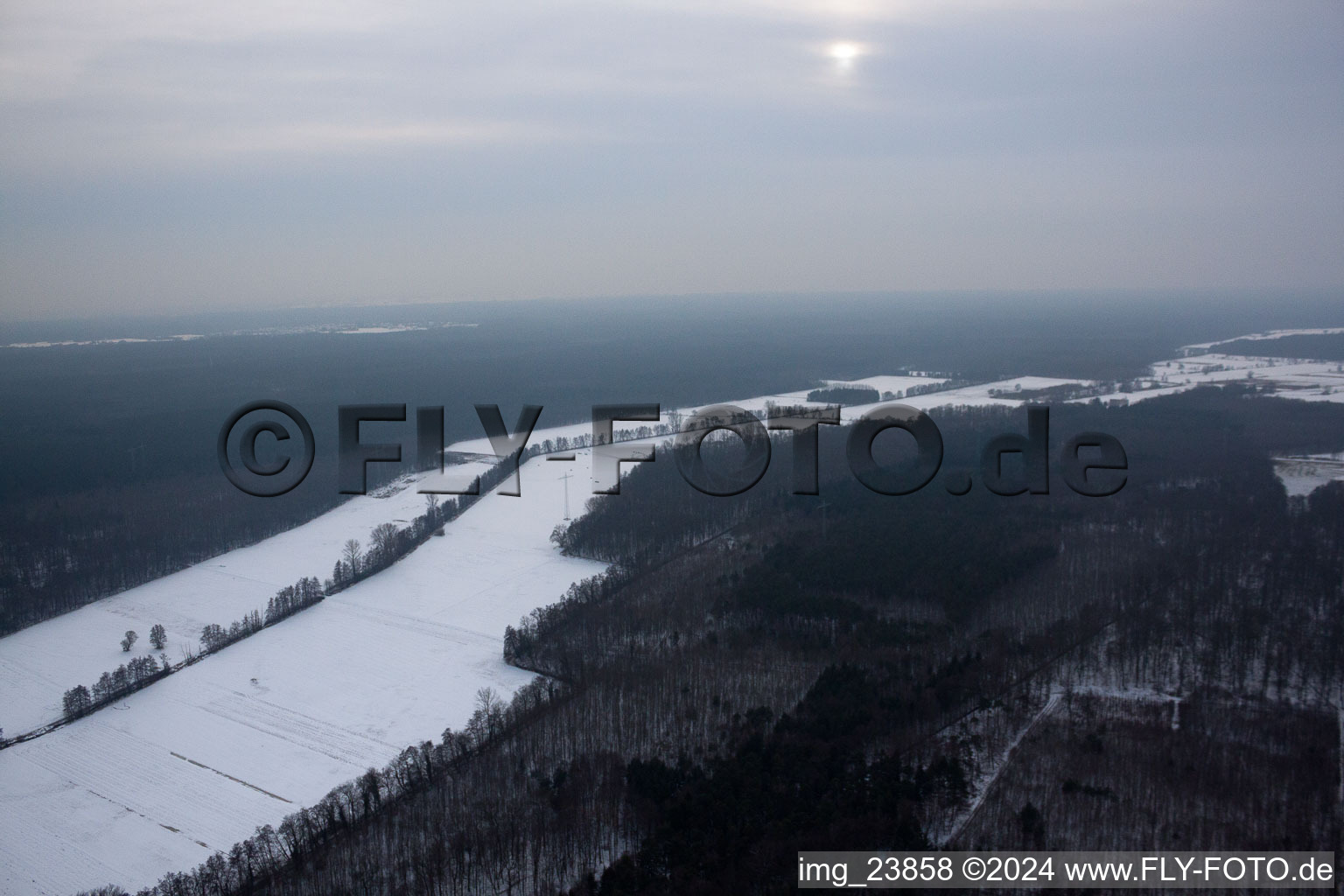 Aerial photograpy of Otterbachtal in Kandel in the state Rhineland-Palatinate, Germany