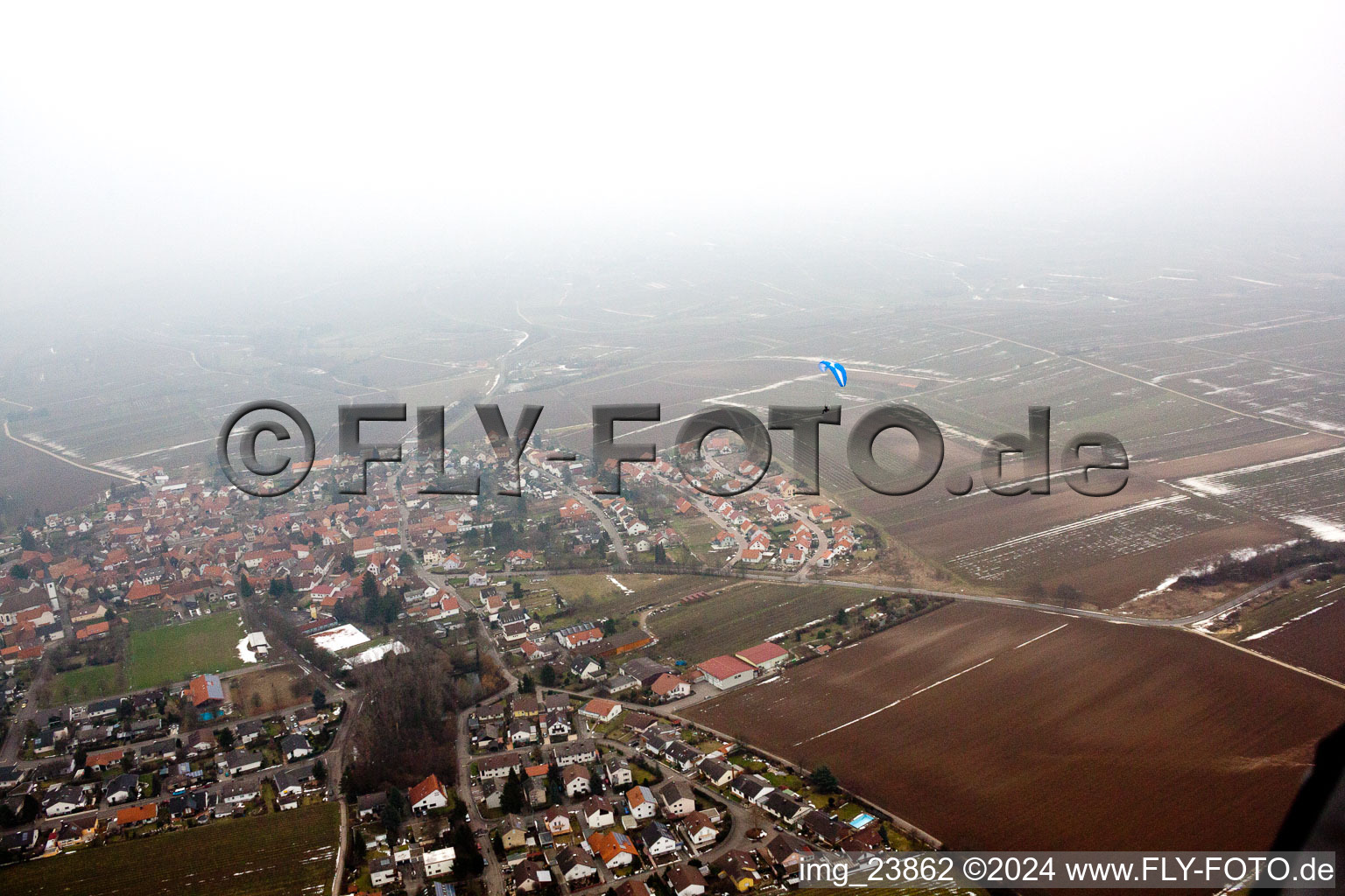 Drone recording of District Mörzheim in Landau in der Pfalz in the state Rhineland-Palatinate, Germany