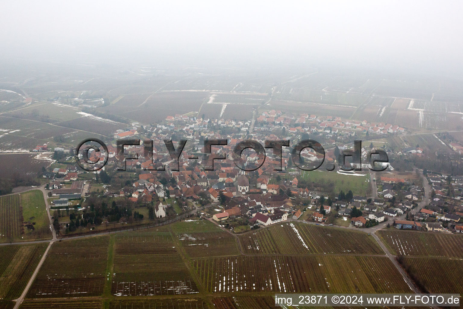 District Mörzheim in Landau in der Pfalz in the state Rhineland-Palatinate, Germany seen from a drone