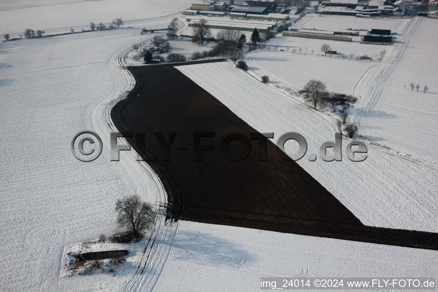 Field yawned in Neupotz in the state Rhineland-Palatinate, Germany