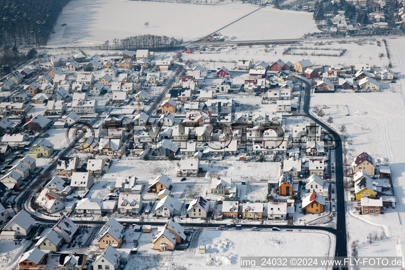 New development area Tongruben in Rheinzabern in the state Rhineland-Palatinate, Germany