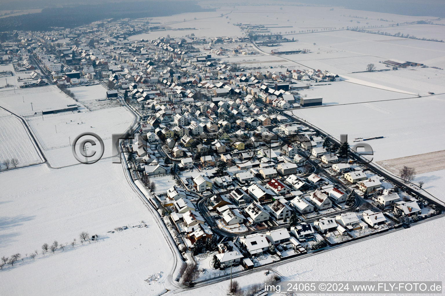 Drone image of Hatzenbühl in the state Rhineland-Palatinate, Germany