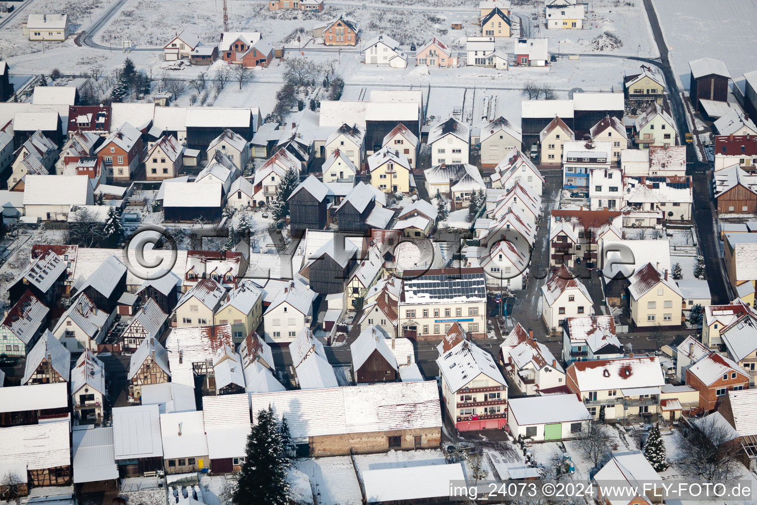 Hatzenbühl in the state Rhineland-Palatinate, Germany from above