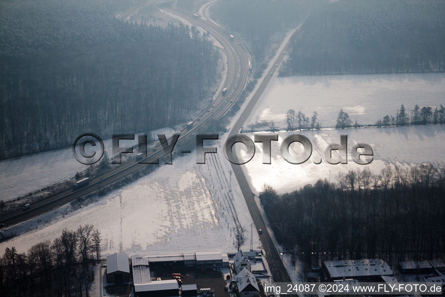 Exit South in Kandel in the state Rhineland-Palatinate, Germany