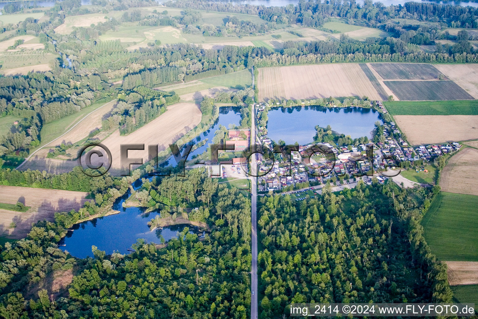 Baggersee campsite in Beinheim in the state Bas-Rhin, France