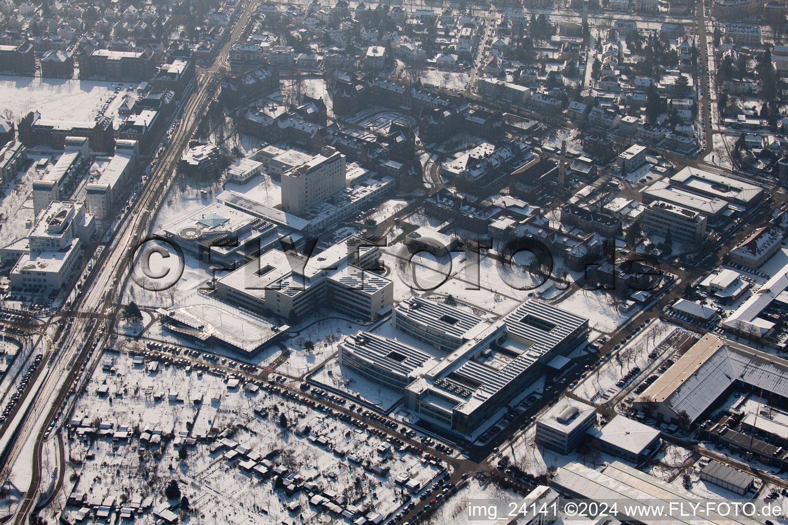 Aerial photograpy of NW City in the district Nordweststadt in Karlsruhe in the state Baden-Wuerttemberg, Germany