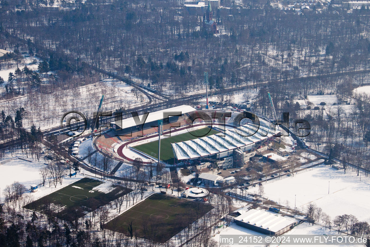 Wildpark Stadium KSC in the district Innenstadt-Ost in Karlsruhe in the state Baden-Wuerttemberg, Germany