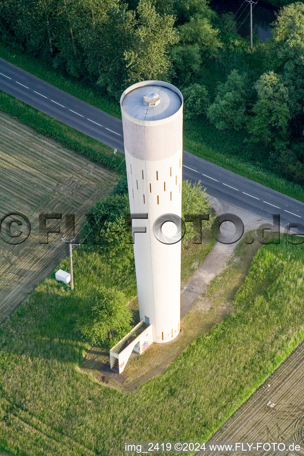 Water tower in Beinheim in the state Bas-Rhin, France