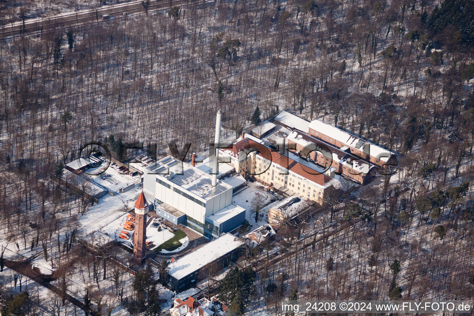 Aerial view of State Majolica Manufactory in the district Innenstadt-West in Karlsruhe in the state Baden-Wuerttemberg, Germany