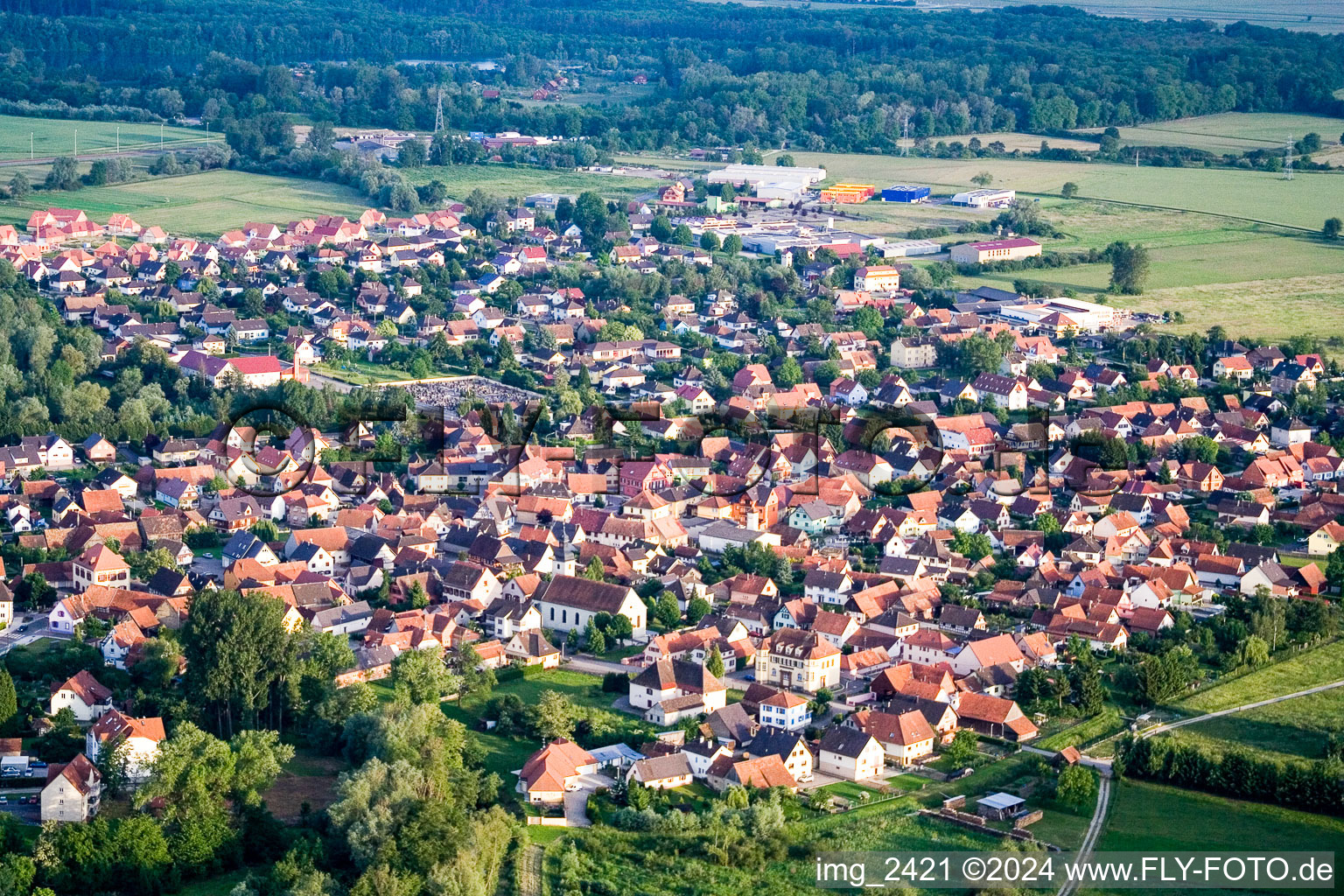 Village view in Beinheim in the state Bas-Rhin, France