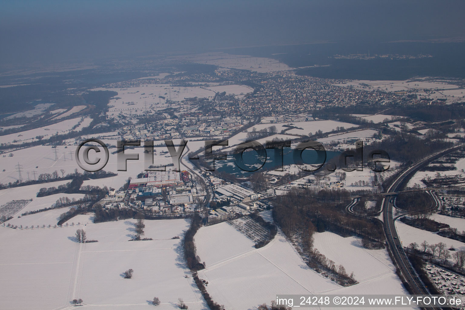 Aerial photograpy of Upper Rhine Mineral Oil Works in the district Knielingen in Karlsruhe in the state Baden-Wuerttemberg, Germany