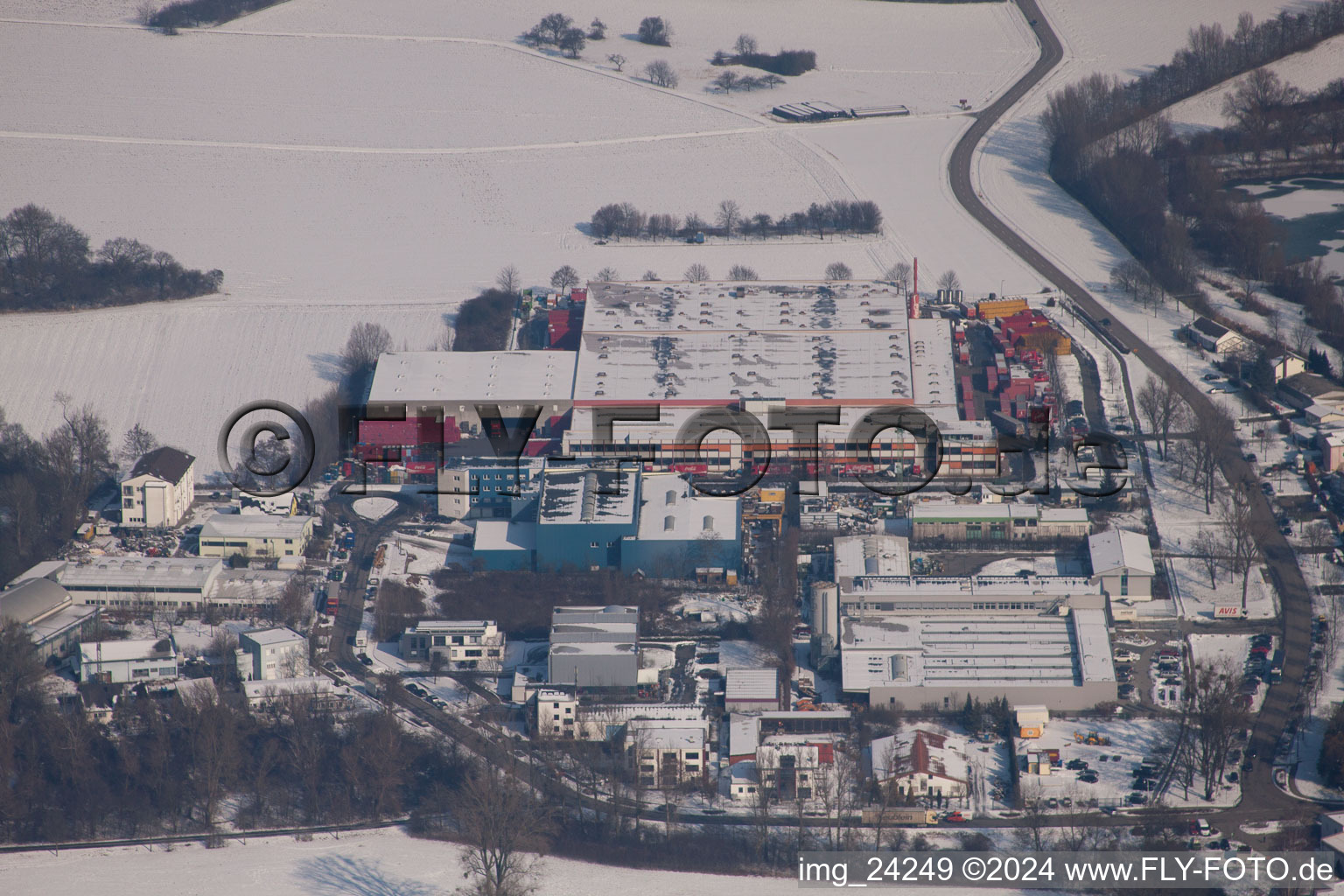 Oblique view of Upper Rhine Mineral Oil Works in the district Knielingen in Karlsruhe in the state Baden-Wuerttemberg, Germany