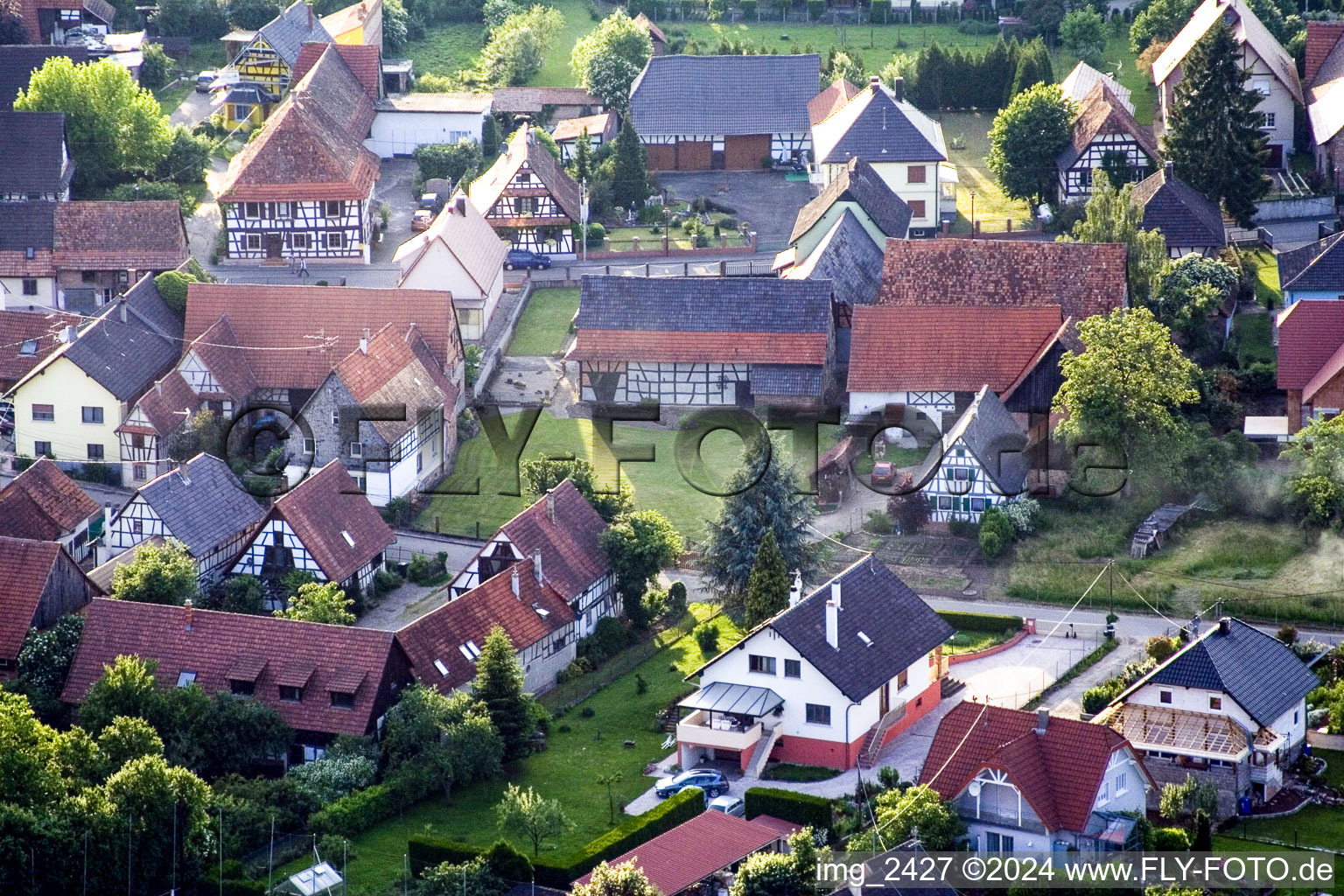 Village view in Forstfeld in Grand Est, France
