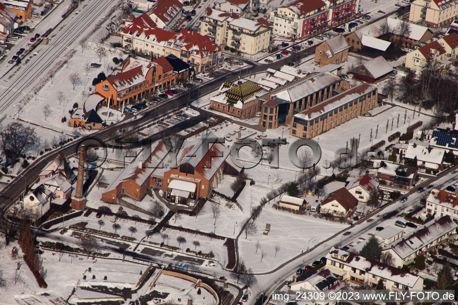 Jockgrim in the state Rhineland-Palatinate, Germany out of the air