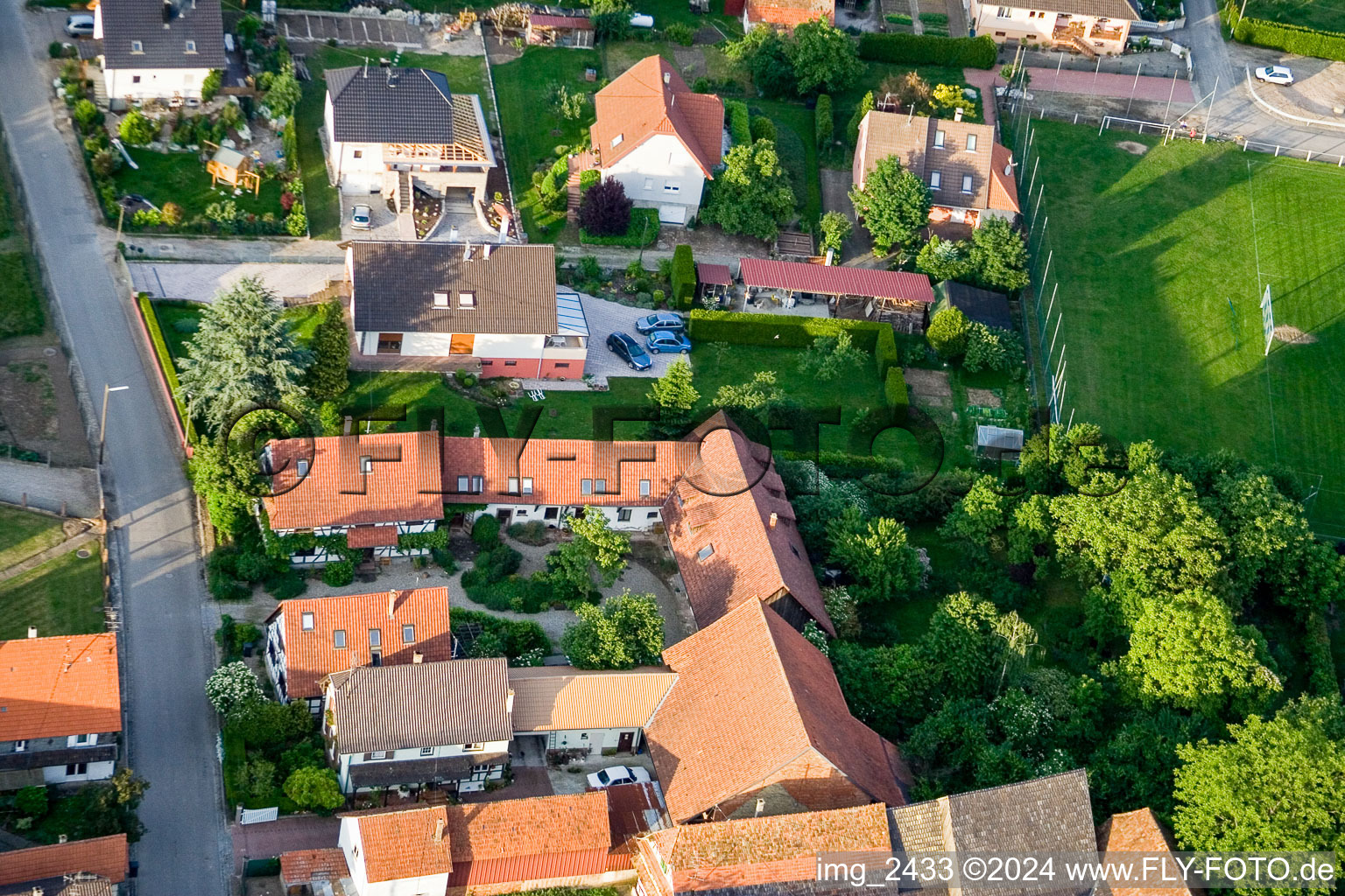 Rue des Soldats in Forstfeld in the state Bas-Rhin, France