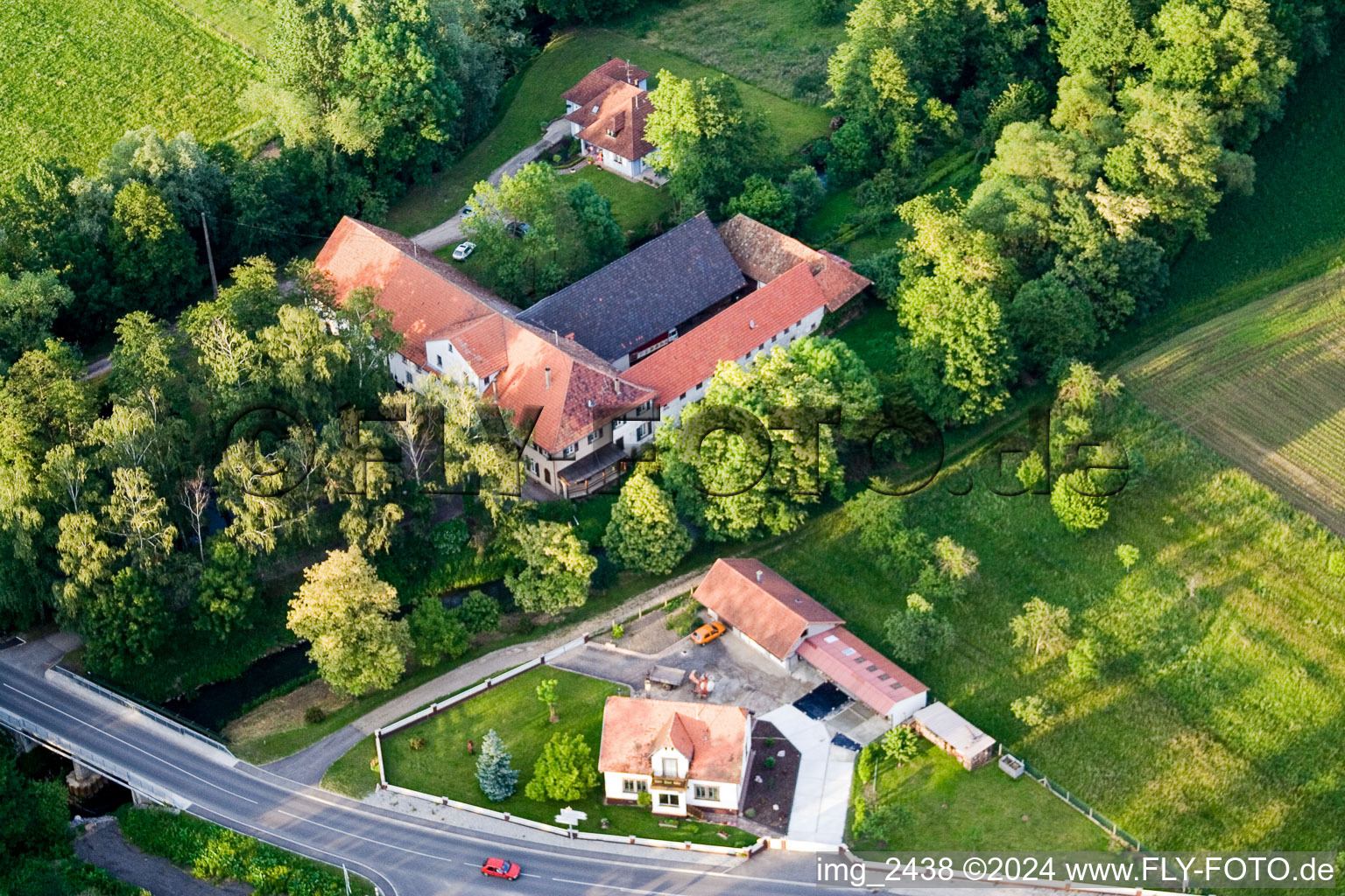 Forstfeld in the state Bas-Rhin, France seen from above