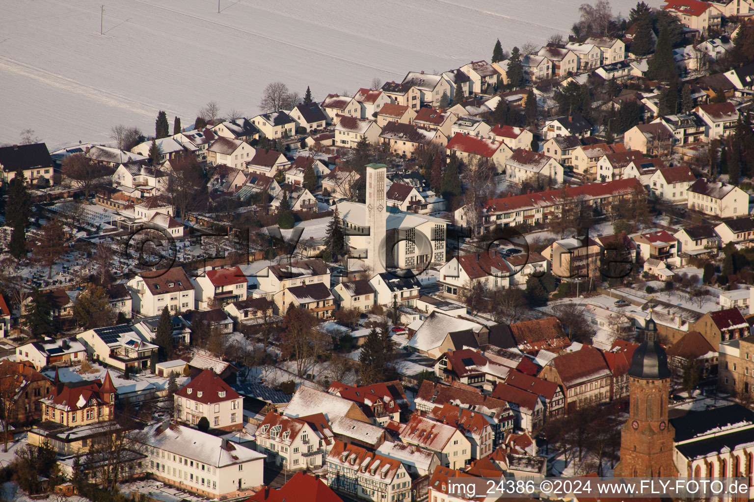 St. Pius Church in Kandel in the state Rhineland-Palatinate, Germany