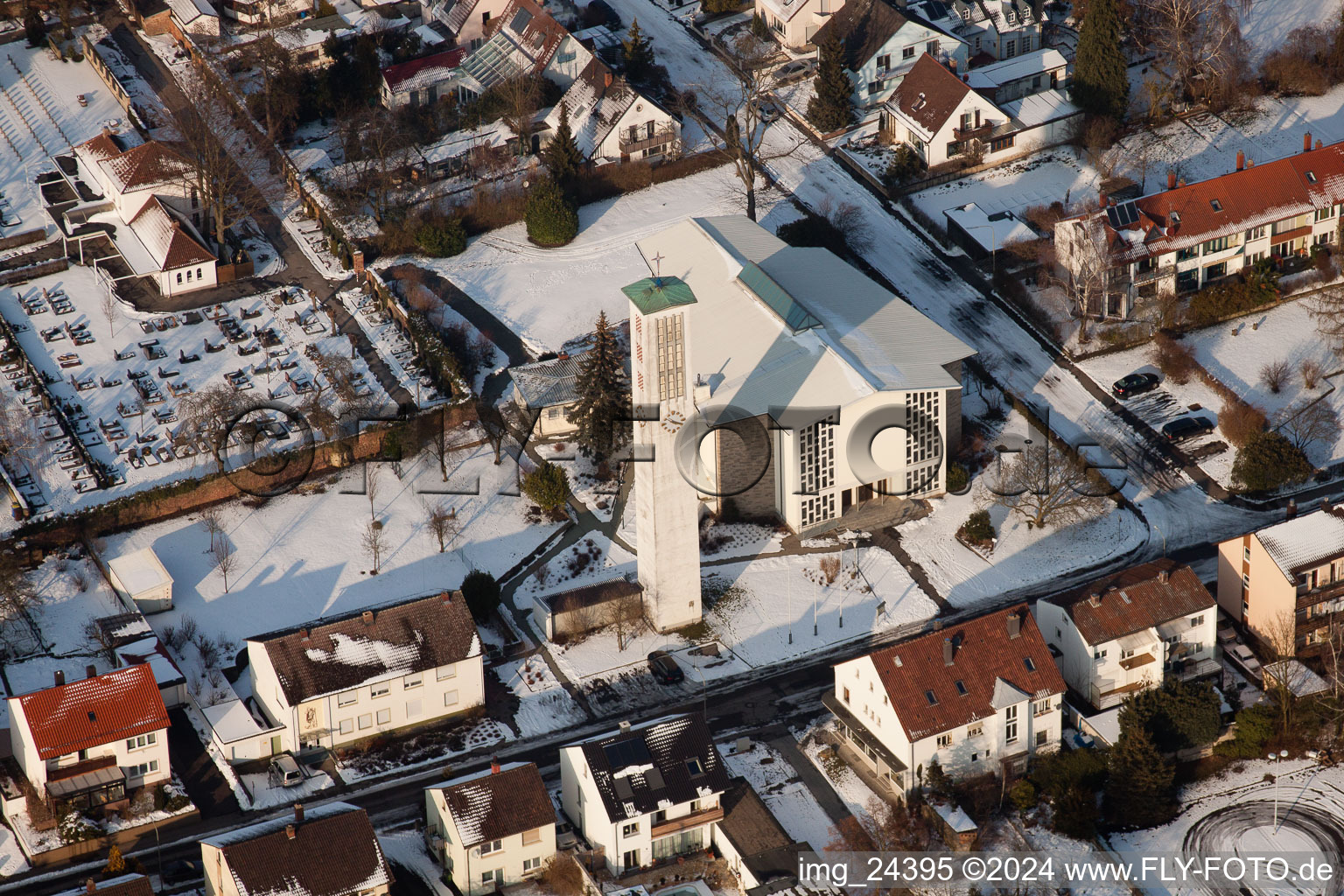 St. Pius Church in Kandel in the state Rhineland-Palatinate, Germany