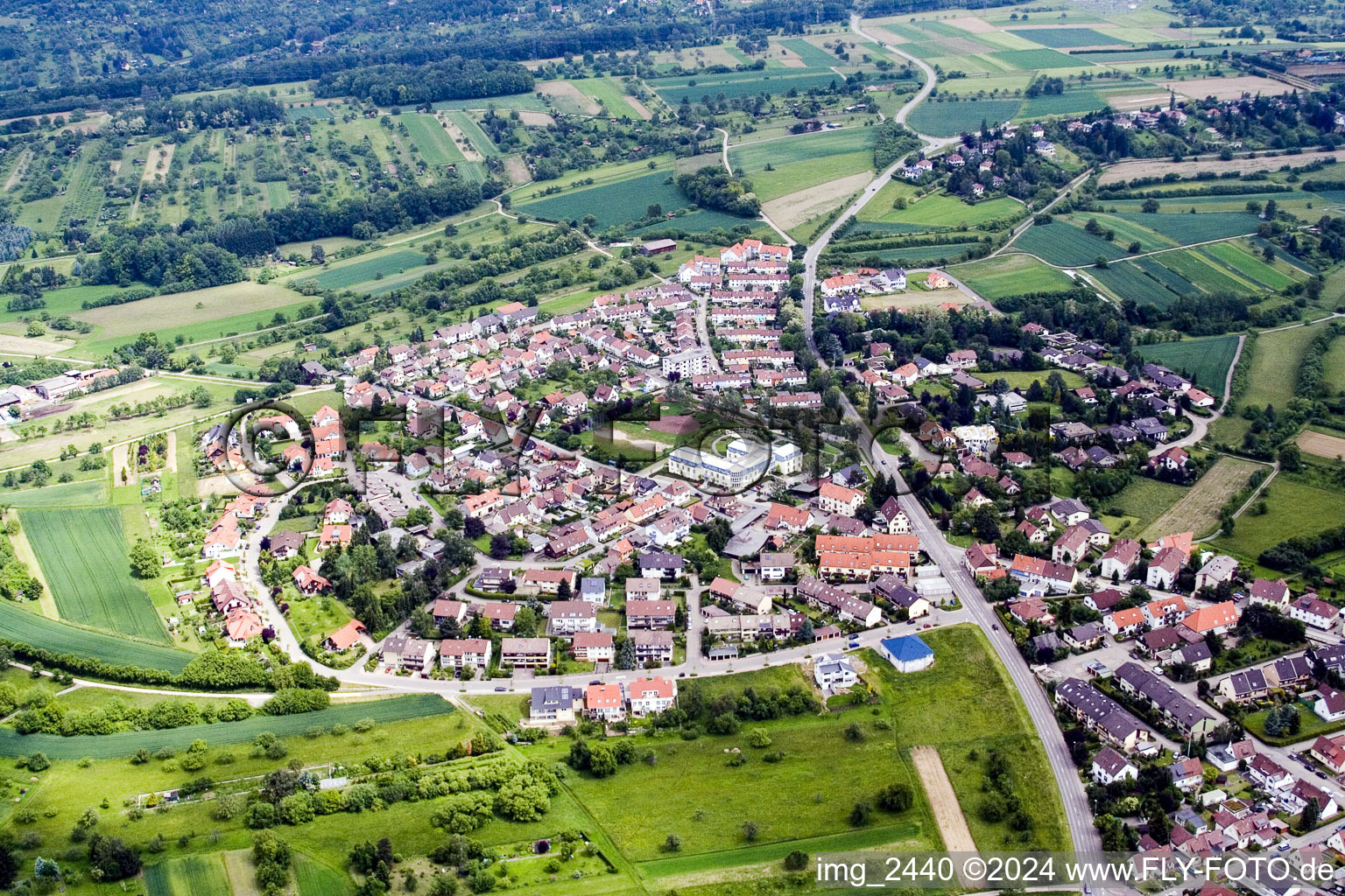 Oblique view of Birkenfeld in the state Baden-Wuerttemberg, Germany