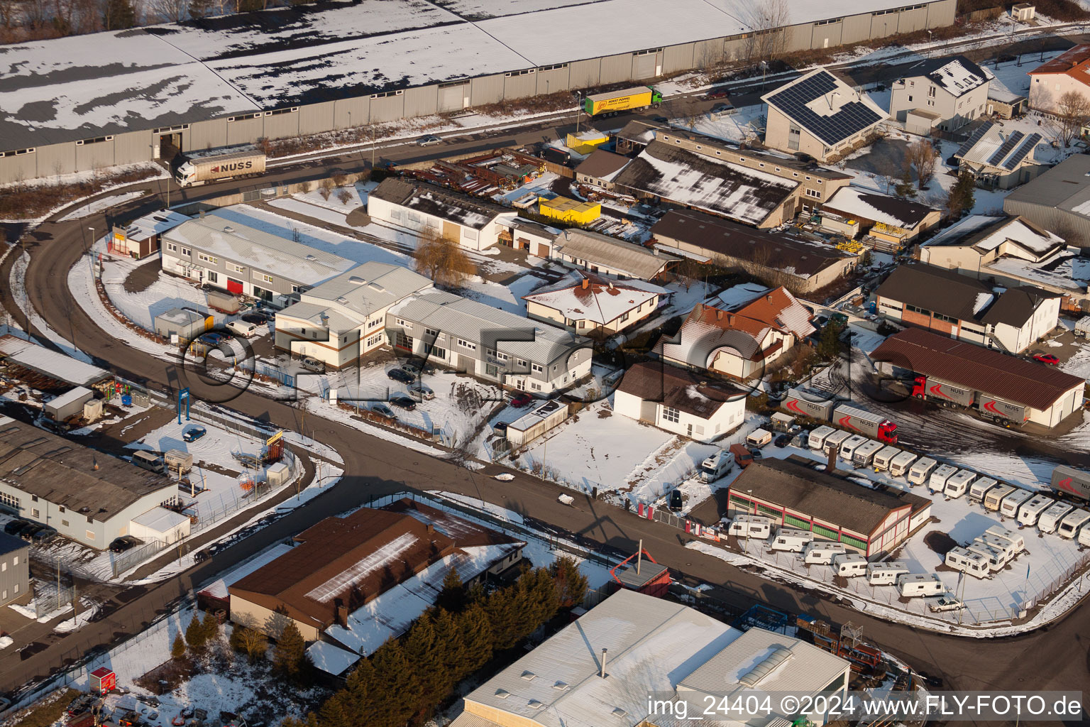 Minderlachen, Horst industrial estate in the district Minderslachen in Kandel in the state Rhineland-Palatinate, Germany