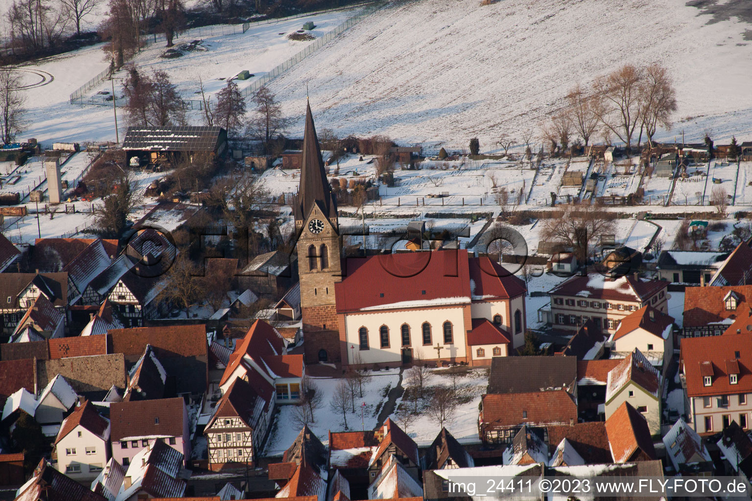 Church in Steinweiler in the state Rhineland-Palatinate, Germany
