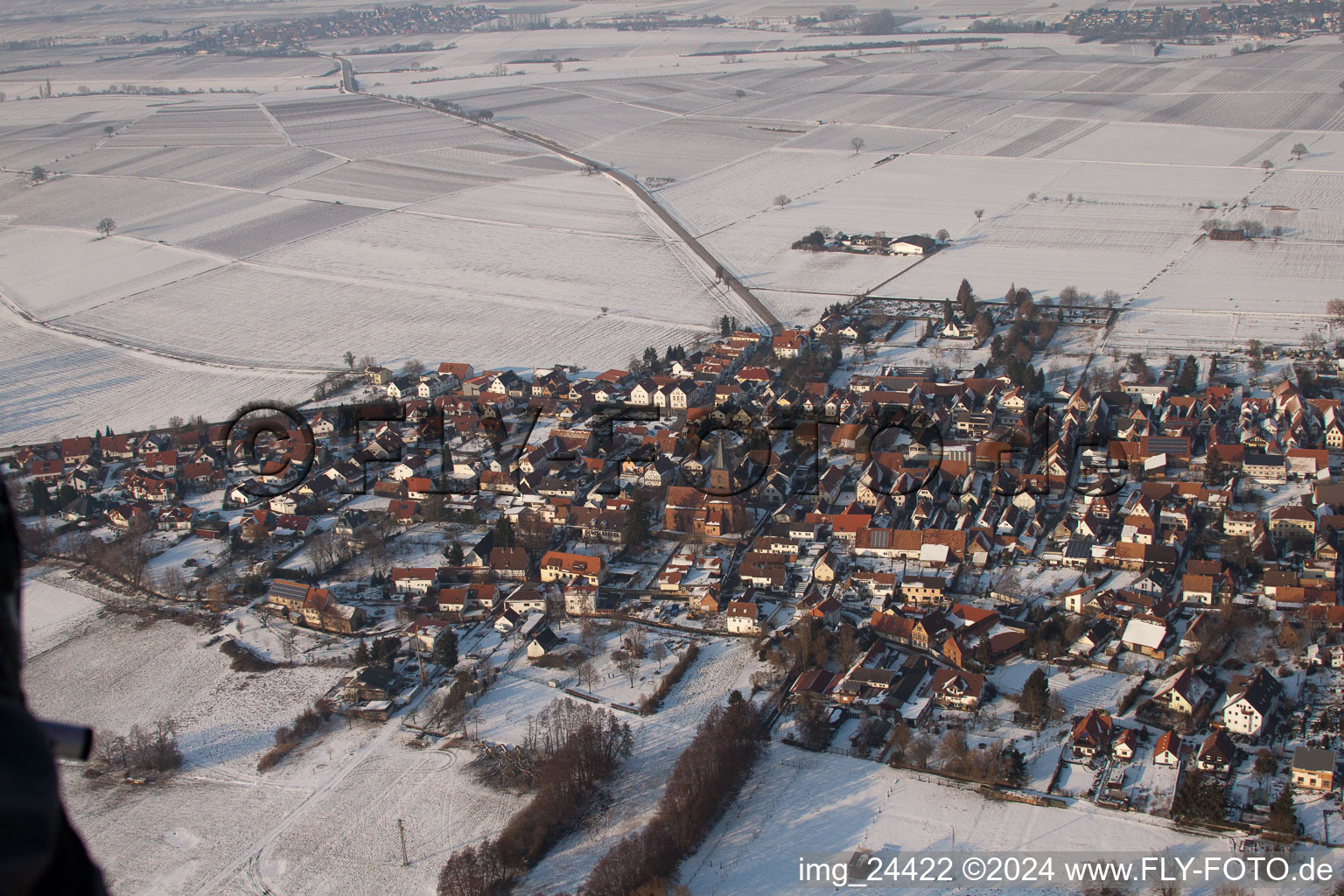 Rohrbach in the state Rhineland-Palatinate, Germany out of the air