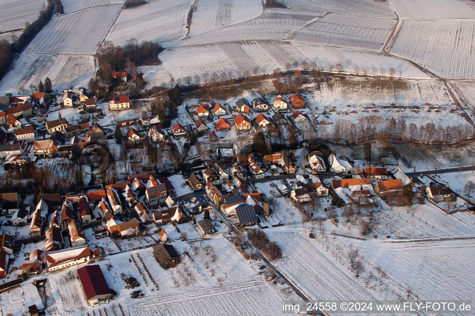 Dierbach in the state Rhineland-Palatinate, Germany from the drone perspective