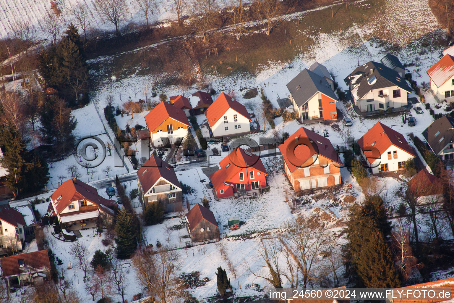 Dierbach in the state Rhineland-Palatinate, Germany seen from a drone