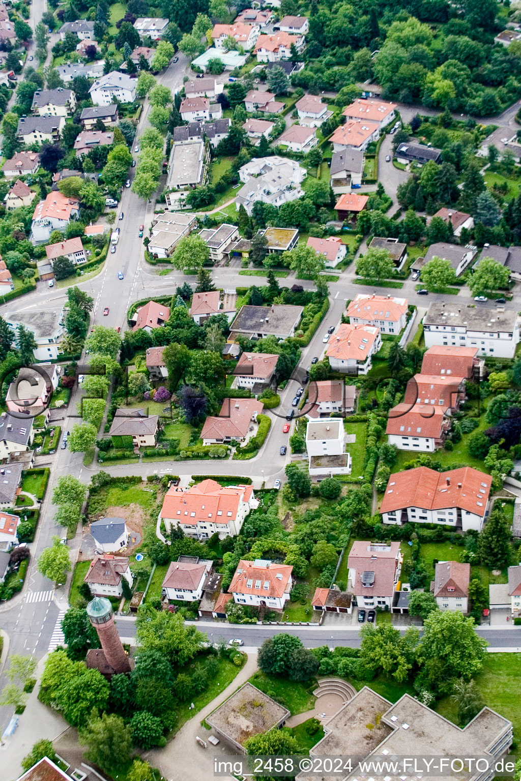 Aerial view of SW, Am Stangenacker in Pforzheim in the state Baden-Wuerttemberg, Germany