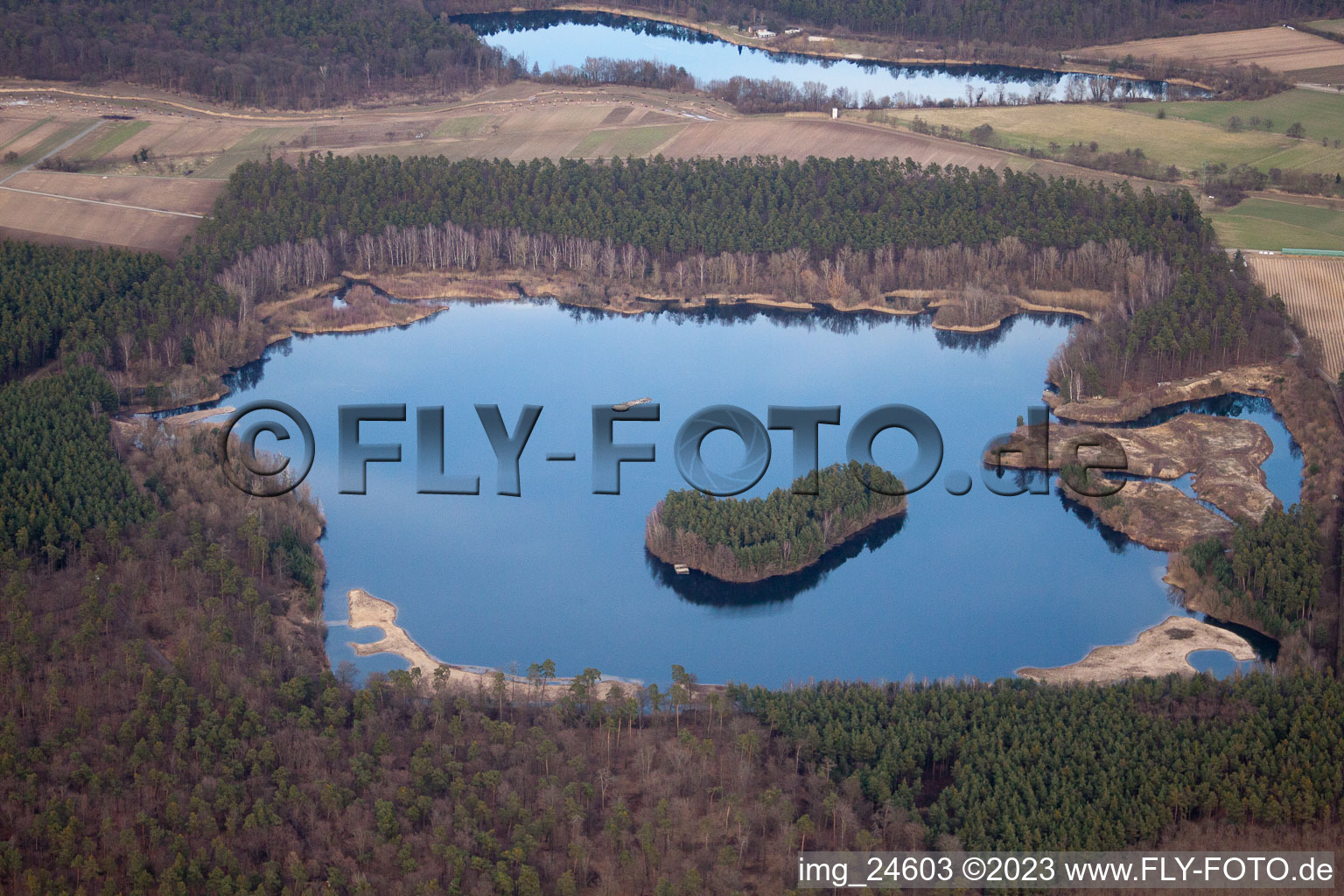 Neuthard, Kohlplattenschlag Nature Reserve in the district Graben in Graben-Neudorf in the state Baden-Wuerttemberg, Germany