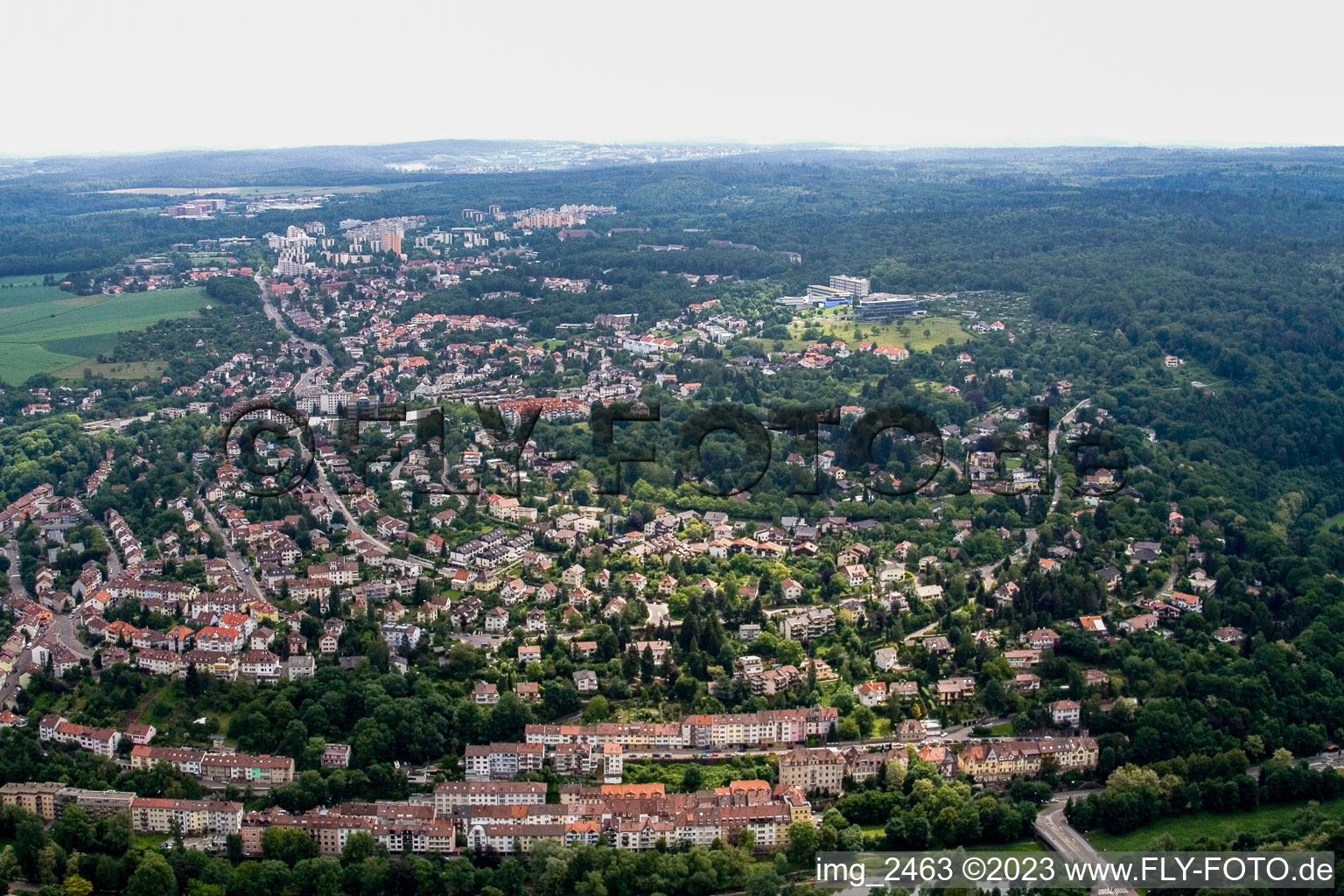 Pforzheim in the state Baden-Wuerttemberg, Germany viewn from the air
