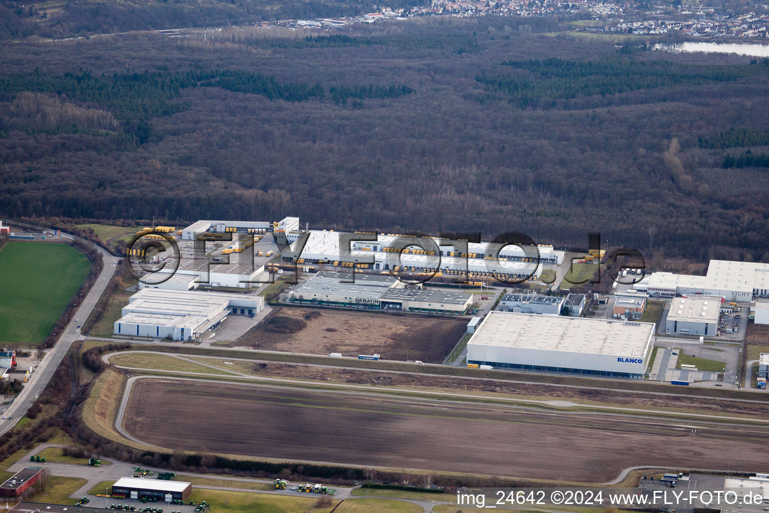 Industrial Area West II, DHL in Bruchsal in the state Baden-Wuerttemberg, Germany