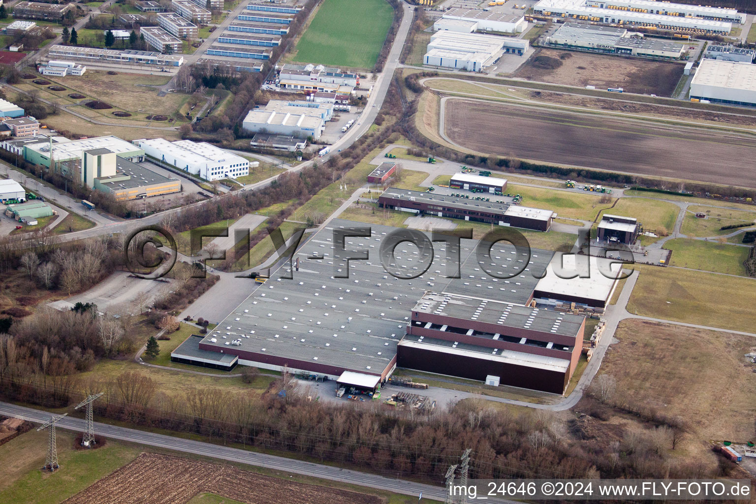 Aerial photograpy of SEW-Eurodrive in Bruchsal in the state Baden-Wuerttemberg, Germany