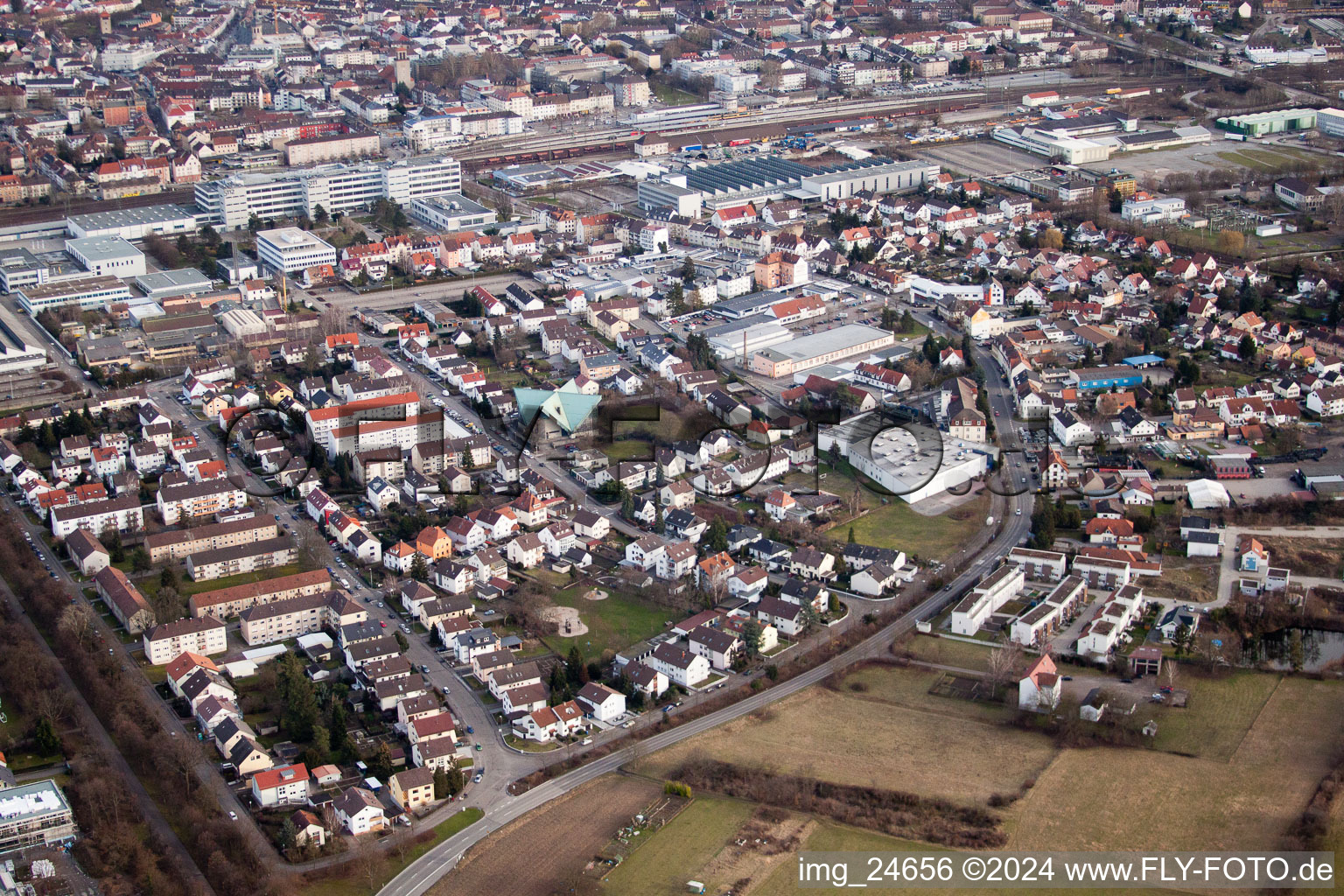 St. Joseph in Bruchsal in the state Baden-Wuerttemberg, Germany