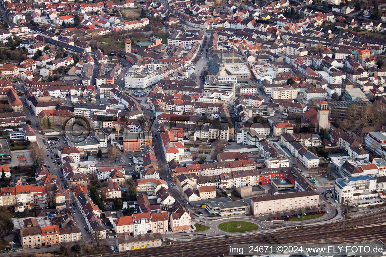 Kaiserstr in Bruchsal in the state Baden-Wuerttemberg, Germany