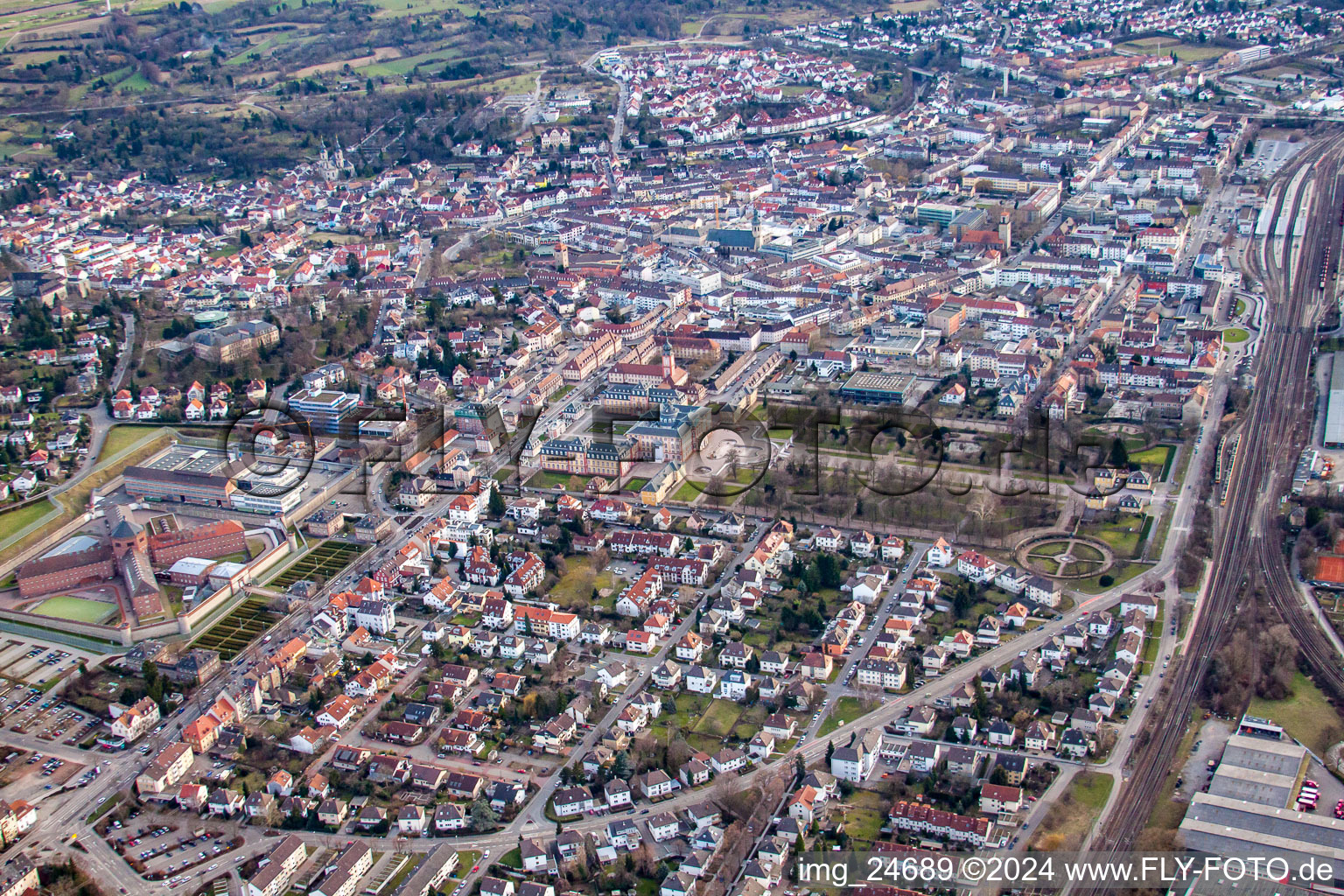 Ballthasar-Neumann-Straße in Bruchsal in the state Baden-Wuerttemberg, Germany