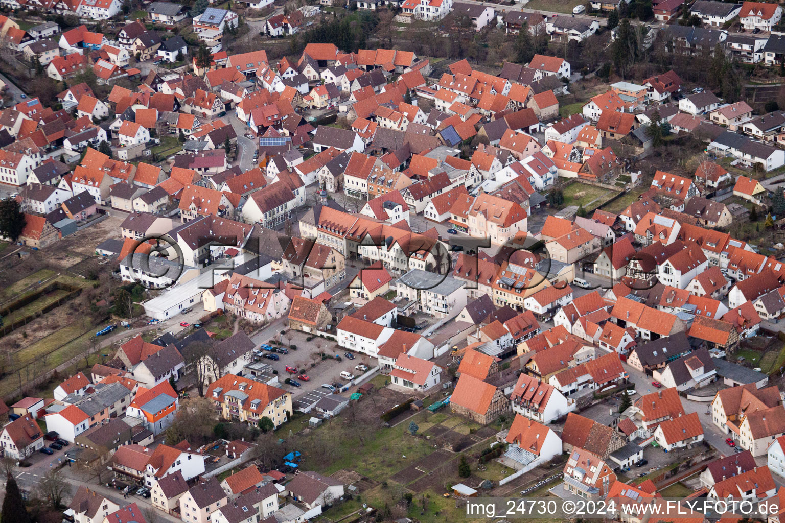 Friedrichstr in the district Bad Mingolsheim in Bad Schönborn in the state Baden-Wuerttemberg, Germany