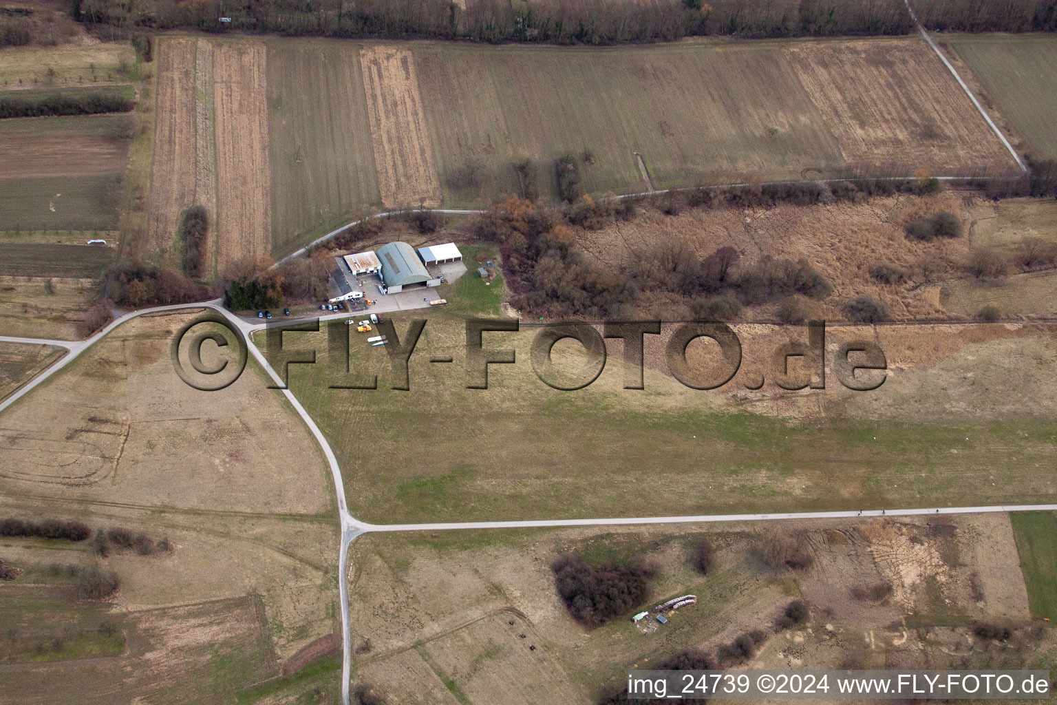 Glider airfield in Malsch in the state Baden-Wuerttemberg, Germany