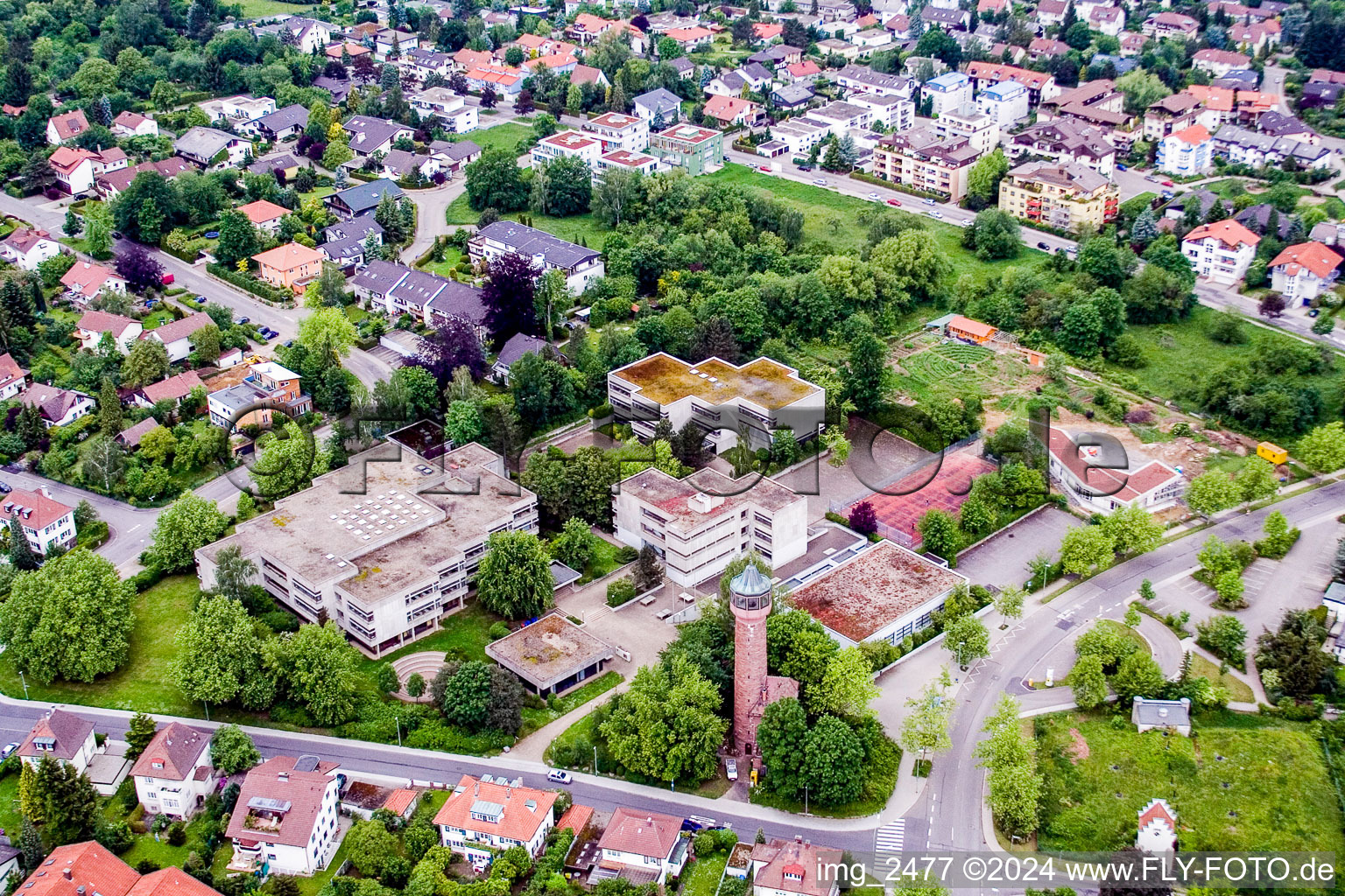 School building of the Reuchlin-Gymnasium Pforzheim in Pforzheim in the state Baden-Wurttemberg, Germany