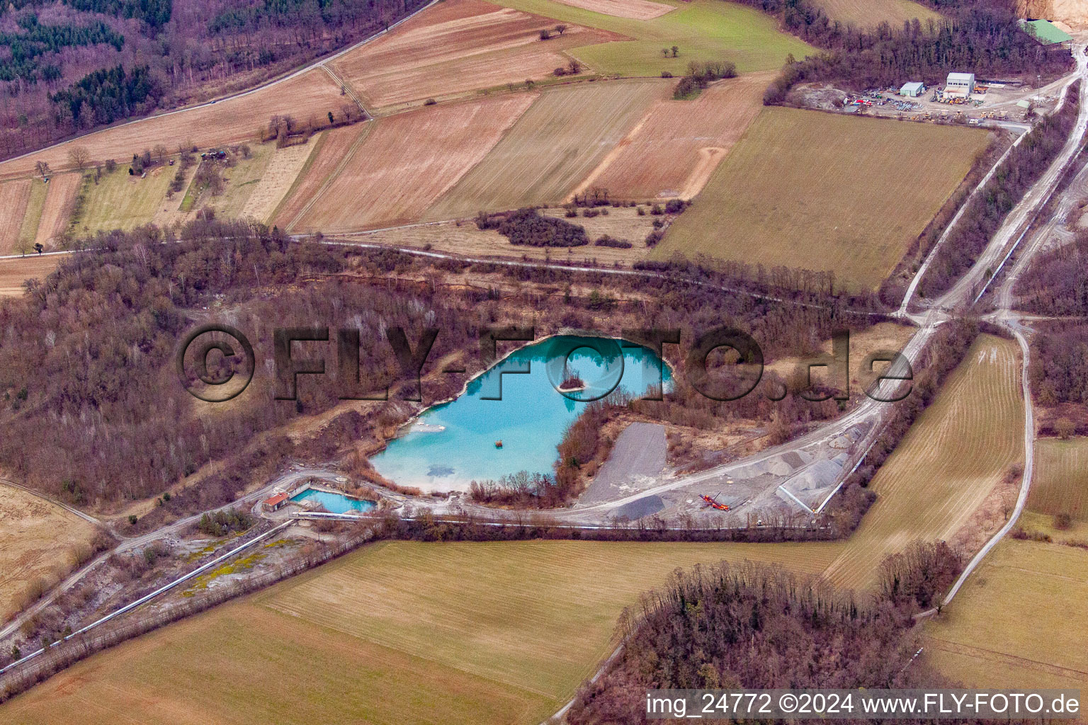 Limestone quarry in the district Altwiesloch in Wiesloch in the state Baden-Wuerttemberg, Germany