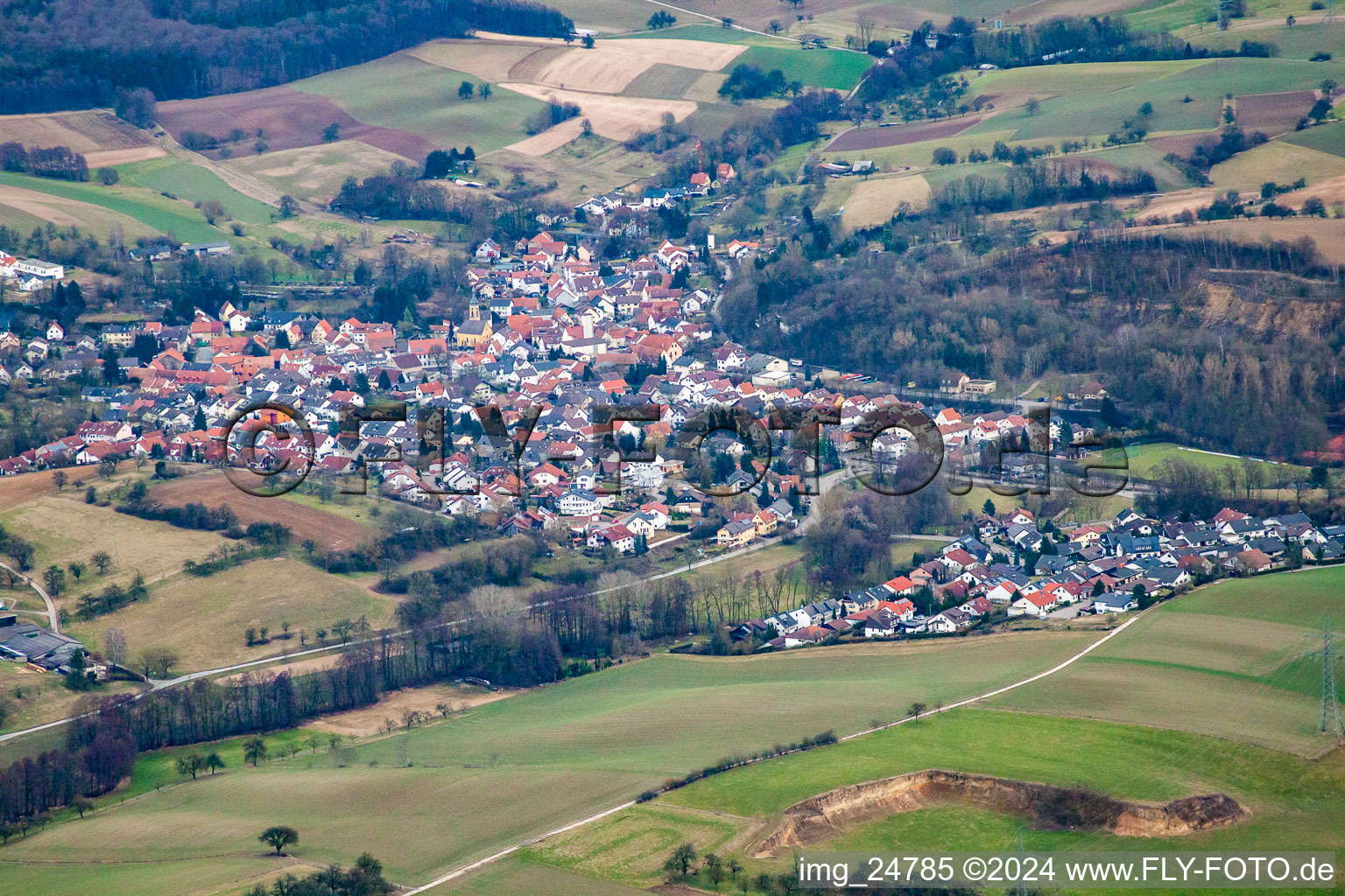 District Schatthausen in Wiesloch in the state Baden-Wuerttemberg, Germany