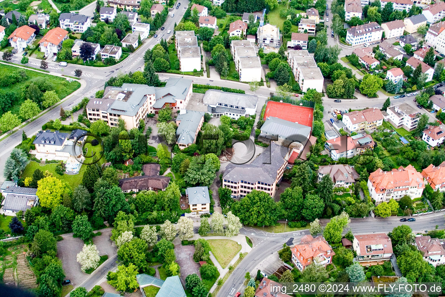 School building of the Goetheschule Freie Waldorfschule Pforzheim in Pforzheim in the state Baden-Wurttemberg, Germany