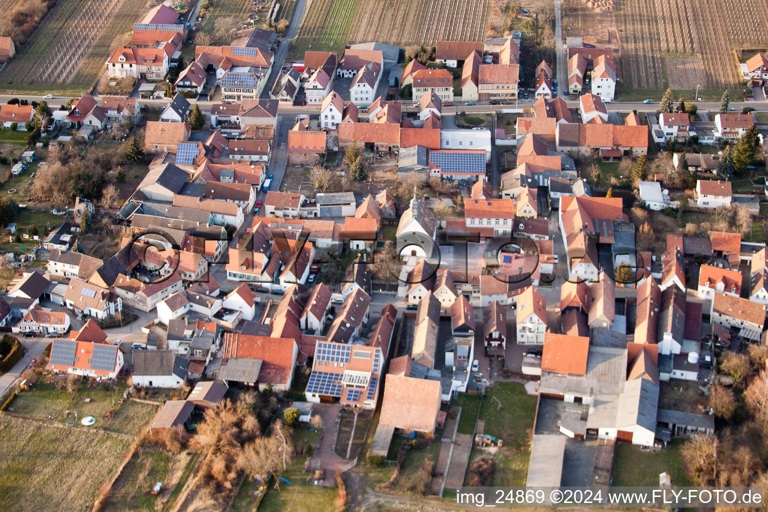 Oblique view of District Dammheim in Landau in der Pfalz in the state Rhineland-Palatinate, Germany