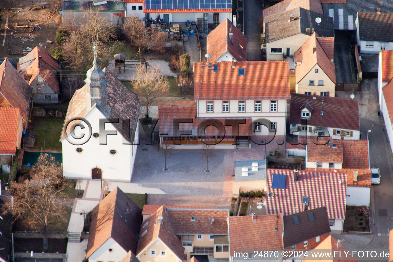 District Dammheim in Landau in der Pfalz in the state Rhineland-Palatinate, Germany from above