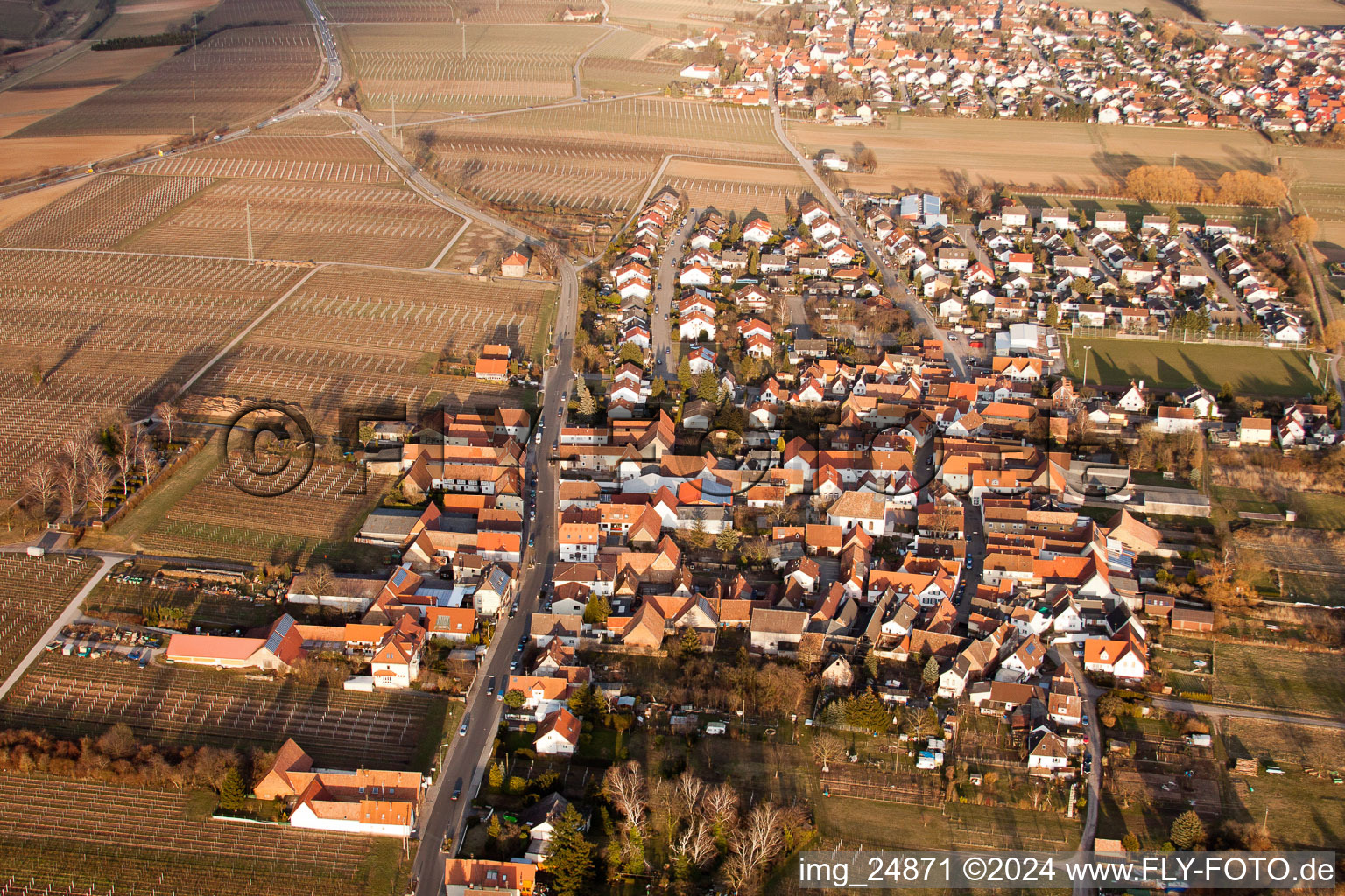 District Dammheim in Landau in der Pfalz in the state Rhineland-Palatinate, Germany out of the air