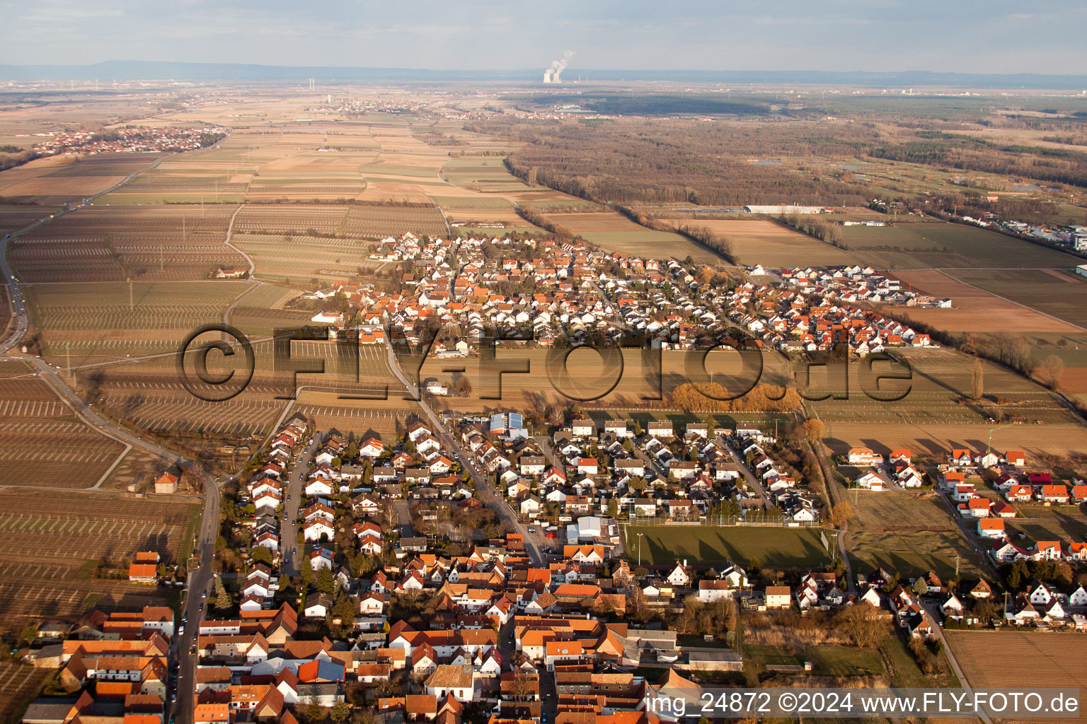 District Dammheim in Landau in der Pfalz in the state Rhineland-Palatinate, Germany seen from above