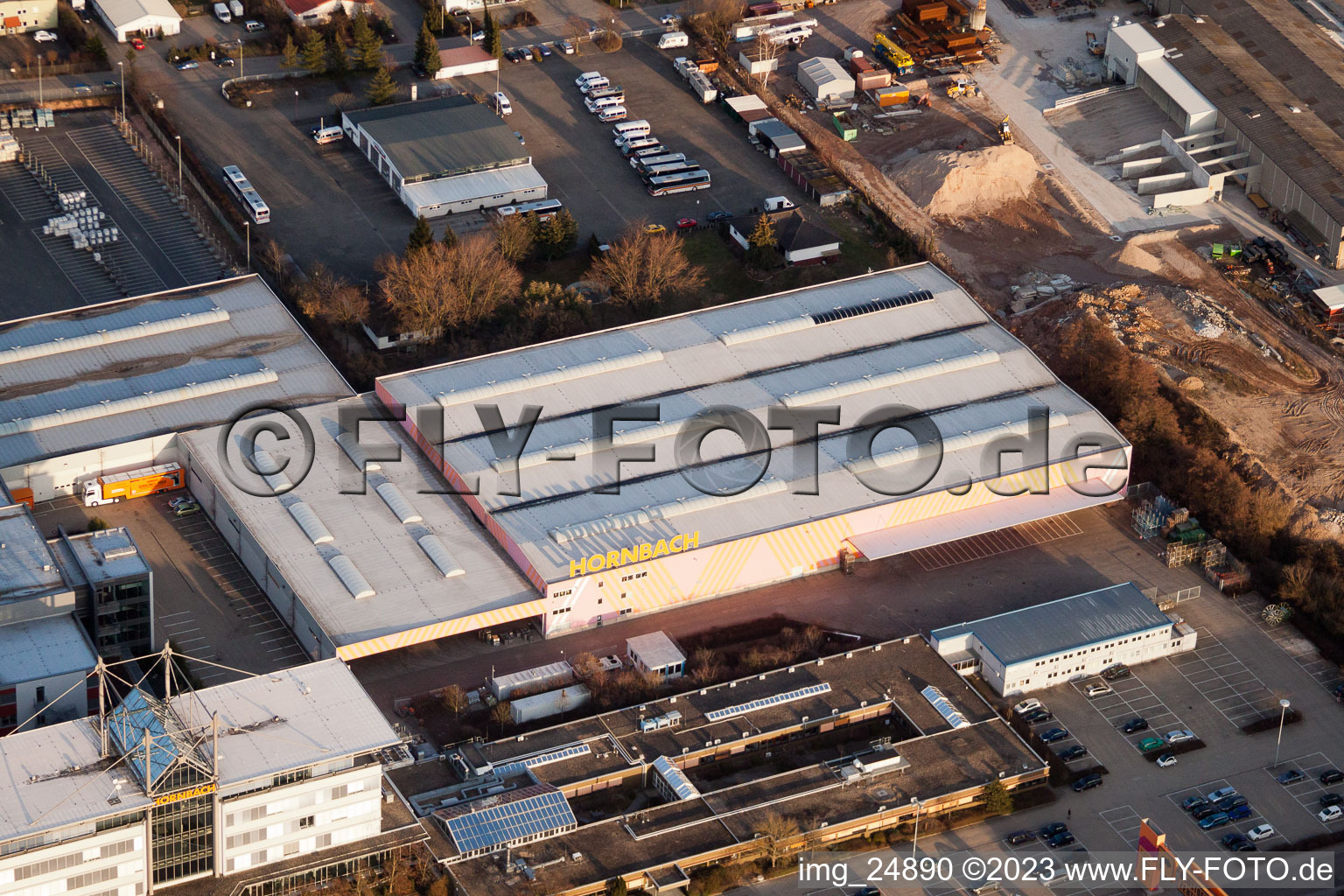 Hornbach Logistics Center in the district Dreihof in Bornheim in the state Rhineland-Palatinate, Germany