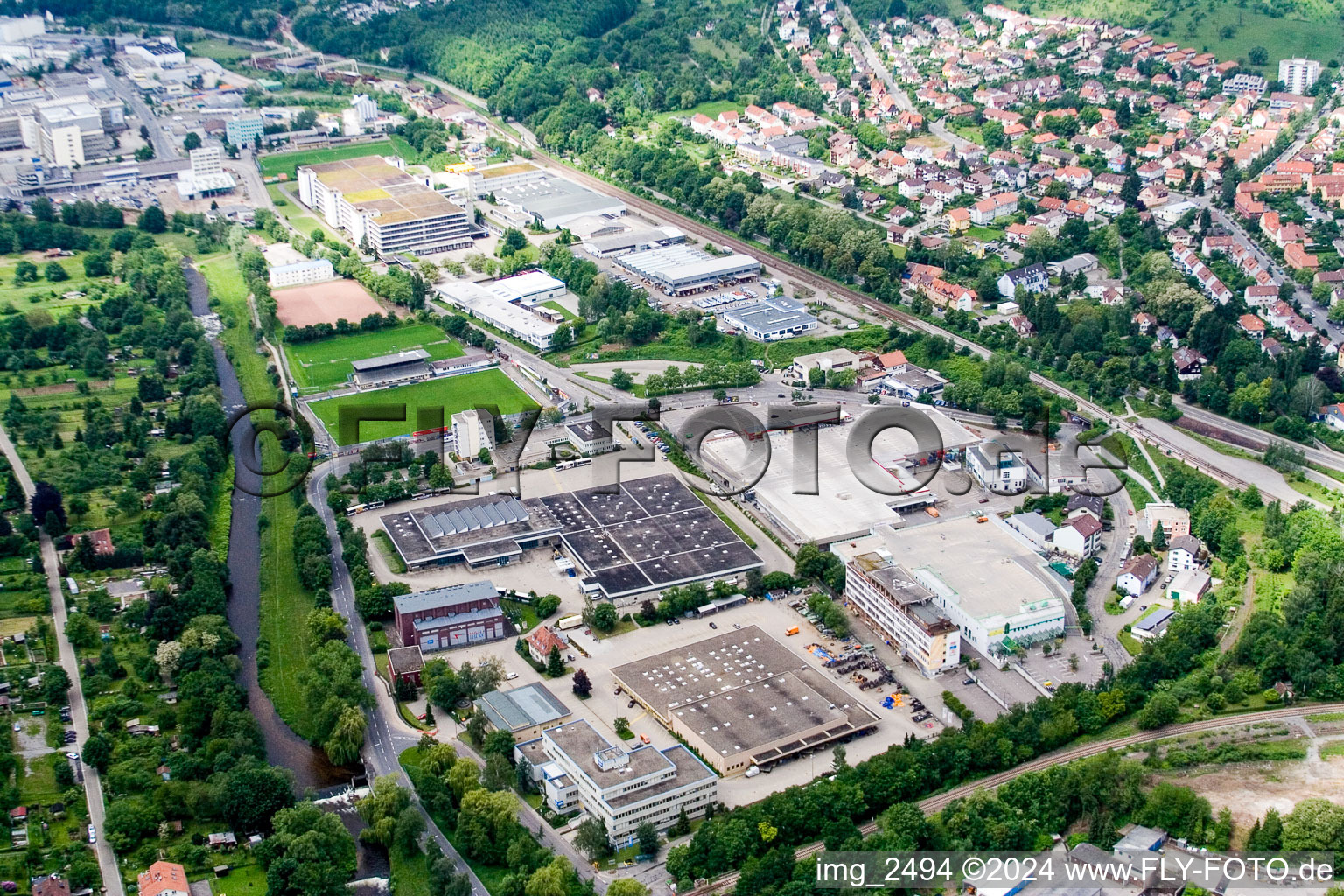 Industrial area Brötzingen in the district Brötzingen in Pforzheim in the state Baden-Wuerttemberg, Germany