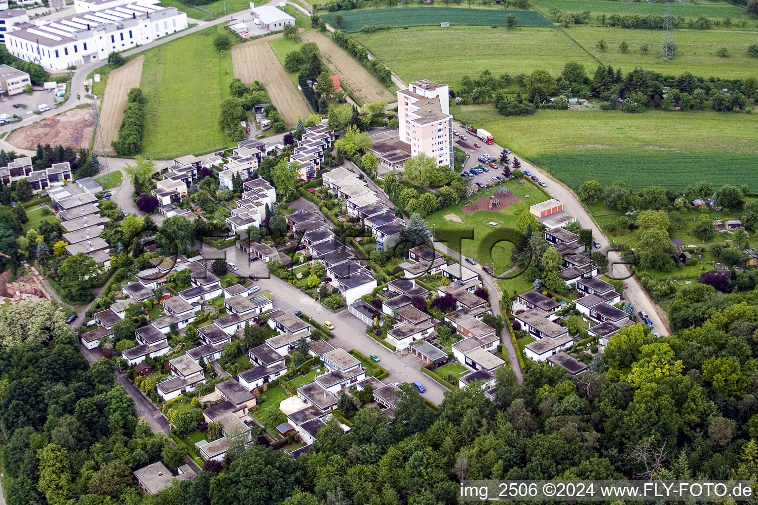 Birkenfeld in the state Baden-Wuerttemberg, Germany from above