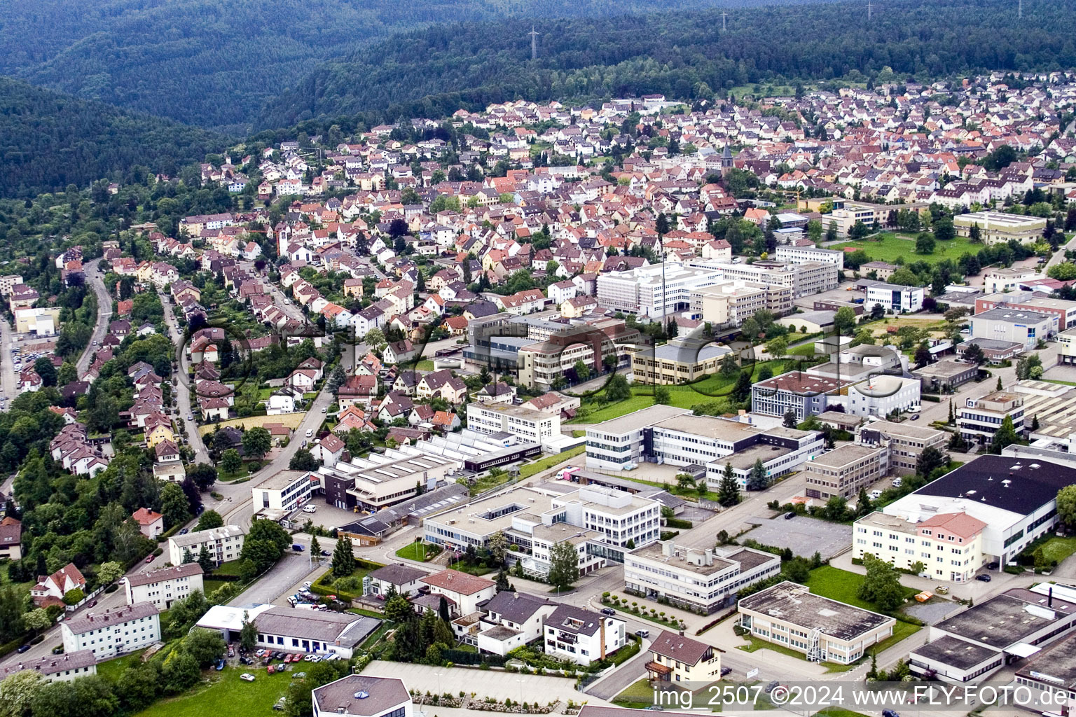Industrial estate and company settlement Dennigstrasse mit Versandhaus Wenz in Pforzheim in the state Baden-Wurttemberg